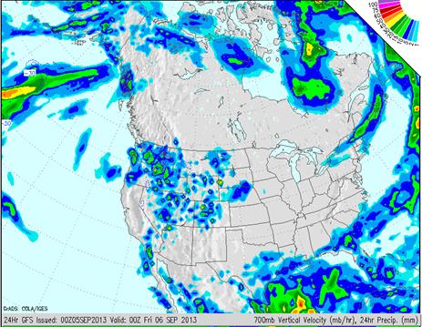 Mapa de Chuvas nos EUA 1