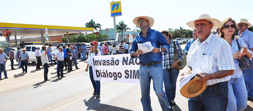 Protesto em Sidrolândia - MS