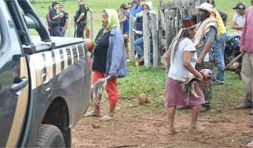 Ocupação dos indígenas em fazendas de Sidrolândia, MS