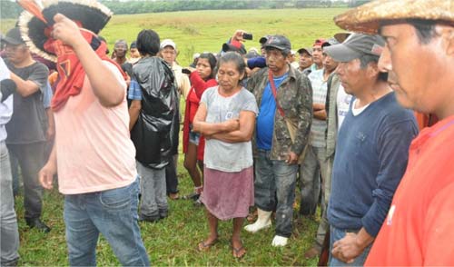 Ocupação dos indígenas em fazendas de Sidrolândia, MS