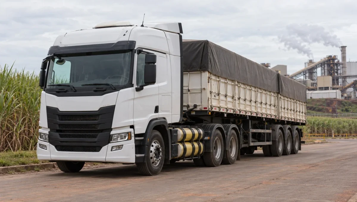 Biometano da cana substitui diesel em mais de 70 caminhões que transportam açúcar até Santos