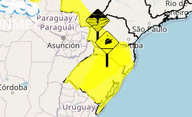 Inmet emite alertas de geada e chuvas intensas para o Sul do Brasil