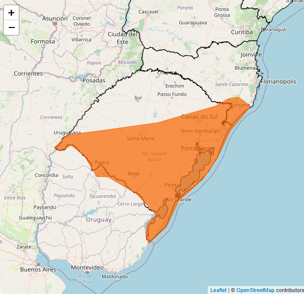 Rio Grande do Sul e Santa Catarina têm alerta laranja para tempestades neste sábado (27)