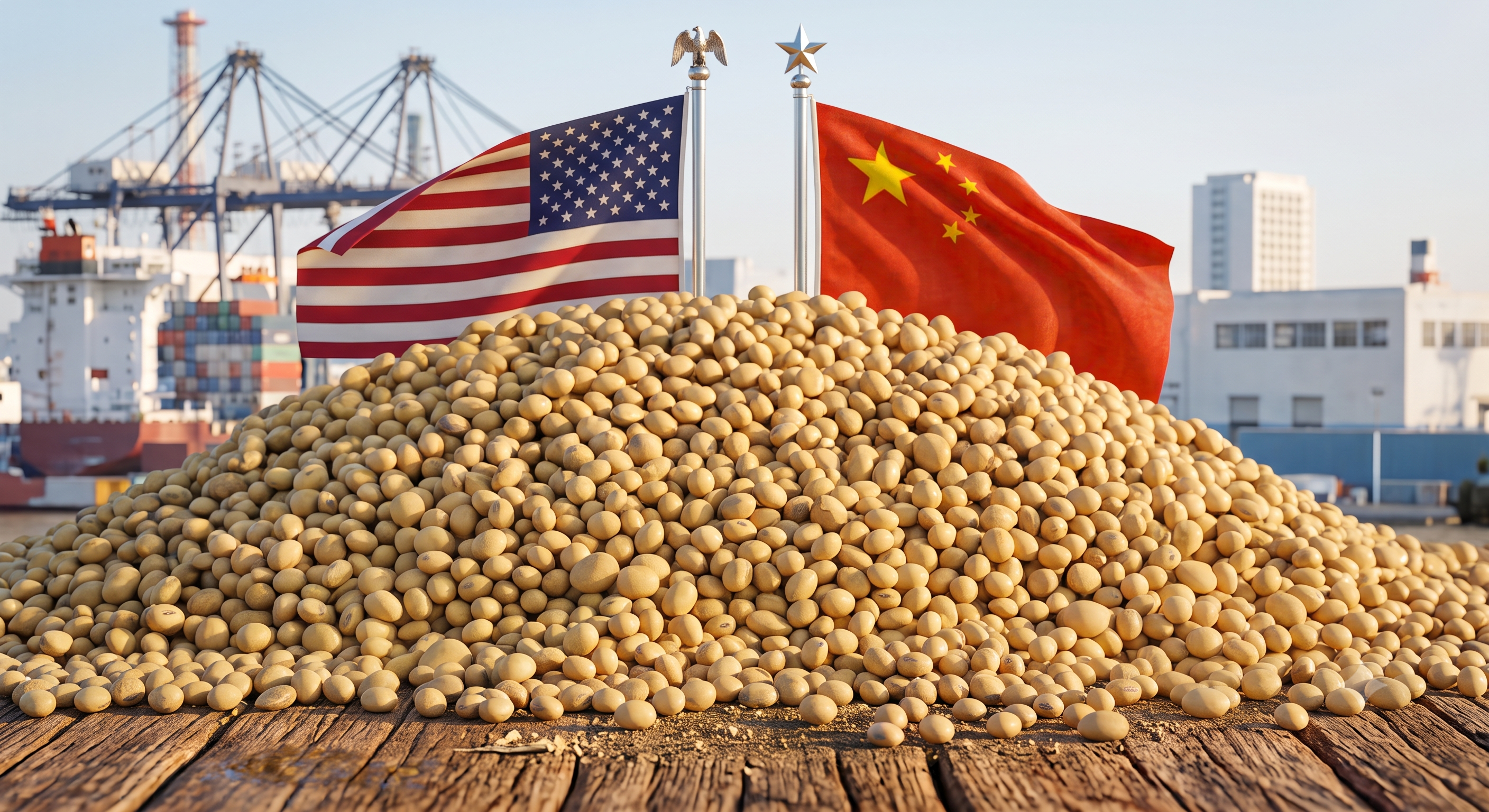 China reduz compras de soja dos EUA em 21% em junho; Brasil avança 14%