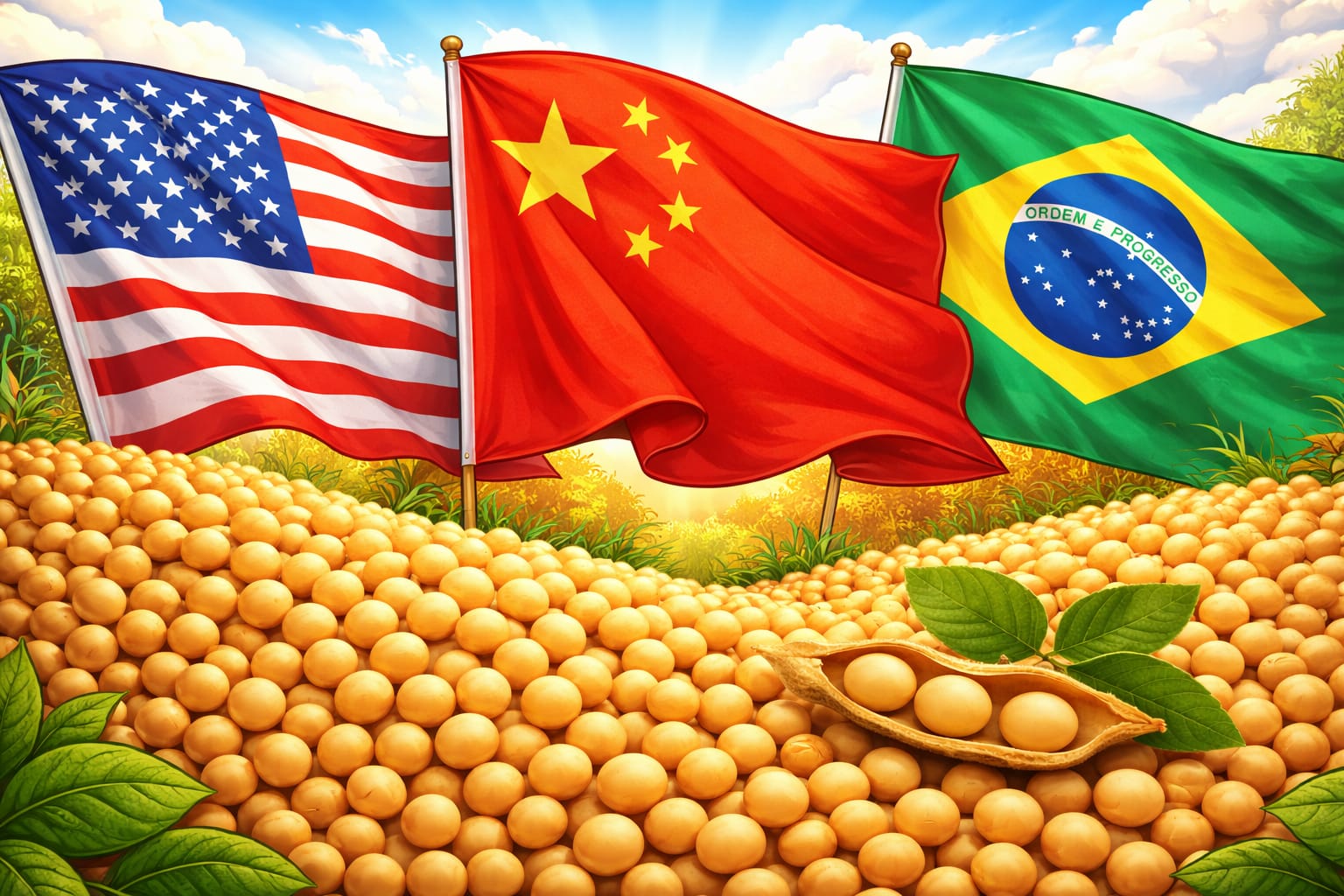 Soja: EUA não podem mais ser competitivos via preço, BR lidera pelo volume, afirma especialista