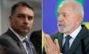 Flávio Bolsonaro e  Lula