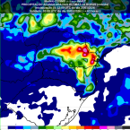 Previsão de chuva para quinta-feira (29). Fonte: Inmet