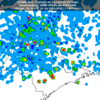Previsão de queda de granizo para a sexta-feira (30). Fonte: Inmet