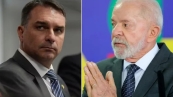 Flávio Bolsonaro e  Lula