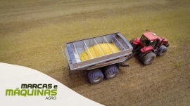 Carreta graneleira Waggon, da GTS do Brasil, no apoio logístico para agilizar a operação de colheita