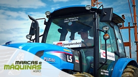Influenciador digital do Agro, João Pierobon mostra ao MarcaseMáquinas seu traquejo com o trator da LS