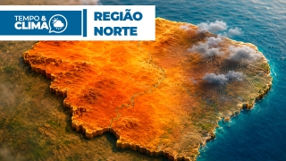 Previsão do temp para a região Norte - 03-07-2026