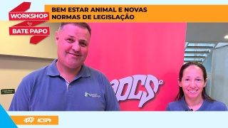 Alessio Carlos Boff, gerente de produção da Agropecuária Ponte Nova e Ana Carolina Silva, veterinária da Agropecuária Ponte Nova