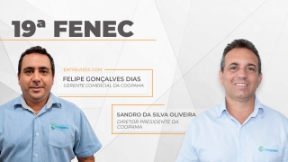 Sandro Oliveira  e Felipe Gonçalves - Dir. Pres. da Coopama e Gerente Comercial da Coopama