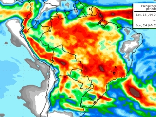 Precipitação 10 dias 08/01/2021