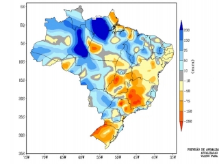 Previsão de anomalias de precipitação 18/01