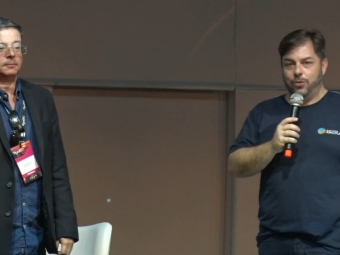 Alexandre Lima Nepomuceno - Pesquisador da Embrapa Soja e Aleksander Horta - Agrobit 2019