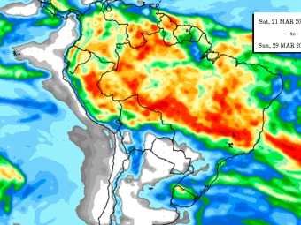 Precipitação 10 dias 13/03/2020