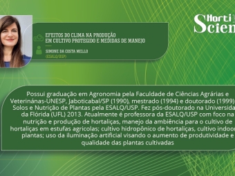Simone da Costa Mello - Prof. e Pesq. em Nutrição de Manejo de Hortaliças ESALQ/USP