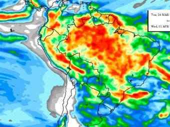 Preciptação 10 dias 16/03/2020