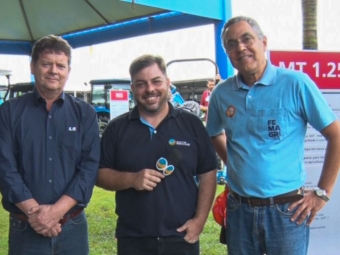 André Rorato e José Geraldo Junqeuira - Vice Presidente LS-Mtron Brasil e Gerente Comercial Cooxupé