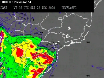 Geada 22/08 -  Inmet