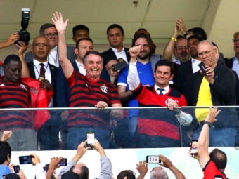 Moro e Bolsonaro - Estadio - Flamengo
