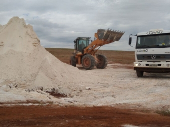 Aplicação de calcário na Fazenda São Gregório II em Londrina (PR)