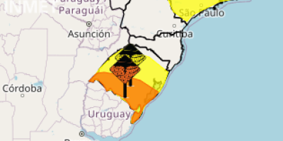 Inmet emite alertas de tempestade para o Sul com risco de granizo e ventos fortes