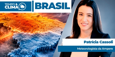 Frente fria avança pelo Sudeste, mantém frio no Sul e deixa o tempo seco predominando em grande parte do Brasil