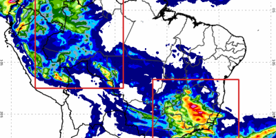 Chuva se intensifica em áreas de Minas Gerais, São Paulo e Região Norte