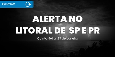 Baixa pressão se forma na costa e eleva o risco de chuva intensa no Sudeste | Previsão 29/01/2026