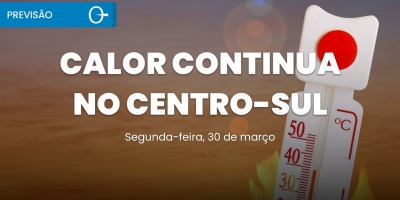 Previsão do Tempo: Onda de Calor Continua e Mantém Temperaturas Elevadas 30/03/2026