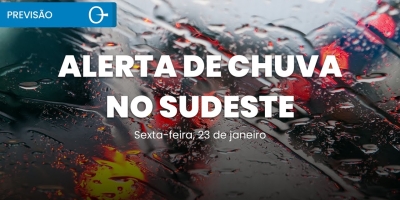 Chuva forte e volumes elevados mantêm alerta no Sudeste nesta sexta | Previsão 23/01/2026
