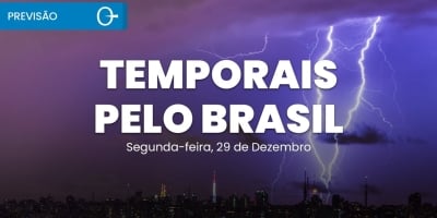 Confira a previsão do tempo para esta segunda-feira (29) para todo o Brasil