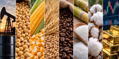 Commodities caem em bloco nesta 5ª; petróleo desaba e pressão chega a grãos, café, açúcar e algodão