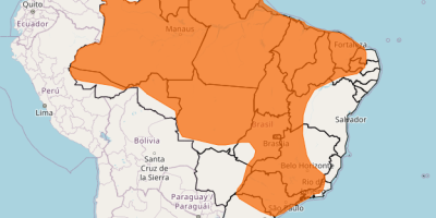 Inmet alerta para chuvas em grande parte do país; tempo firme em áreas do Sul, Sudeste e Nordeste