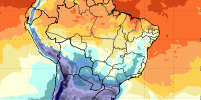 Inmet: Frente fria avança na Região Sul, traz geadas e temperaturas máximas ficam abaixo de 14°C em boa parte da região no sábado (03)