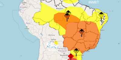 Rio Grande do Sul enfrenta onda de calor enquanto Sul e Centro-Oeste têm alerta para chuvas fortes