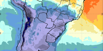 Frente fria avança pelo Sul e Sudeste com previsão de declínio de temperatura e chuvas intensas, alerta Inmet