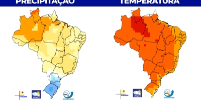 Inmet prevê trimestre mais seco e quente no Centro-Sul, com excesso de chuva no Sul