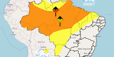 Alertas para chuvas ficam concentrados entre Centro-Oeste, Norte e Nordeste