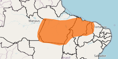 Inmet alerta para chuvas intensas entre leste do Amazonas e noroeste do Ceará