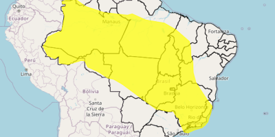 Centro-Norte do Brasil tem alertas para chuvas intensas até 6ª feira (19)