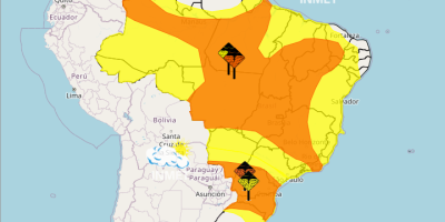 Alertas de chuvas intensas abrangem praticamente todo o Brasil nesta 6ª feira (20)
