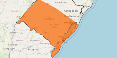 Rio Grande do Sul tem alerta de perigo para tempestade no final de semana