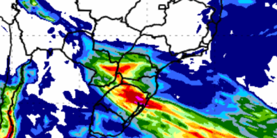 Região Sul e Mato Grosso do Sul têm possibilidade de chuva intensa, granizo e ventos fortes nesta 4ª feira (22)