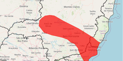 Minas Gerais, Rio de Janeiro e Espírito Santo têm alerta vermelho para acumulado de chuva