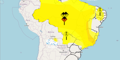 Final de semana tem previsão de chuvas no Centro-Norte e calor na parte sul do Brasil