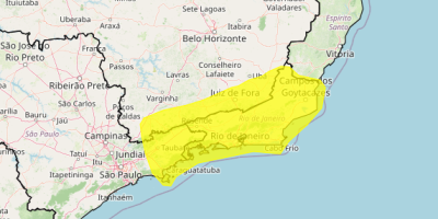 Área entre São Paulo, Minas Gerais e Rio de Janeiro tem alerta para tempestades nesta 4ª feira (27)